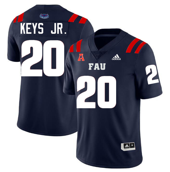 #20 Chris Keys Jr. FAU Jersey,Florida Atlantic Owls Football Jersey,Uniforms,Gears-Navy